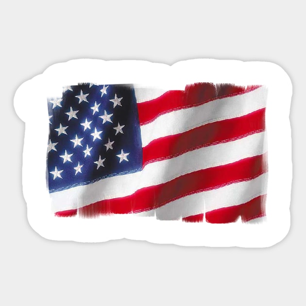 American flag Sticker by dodgerfl